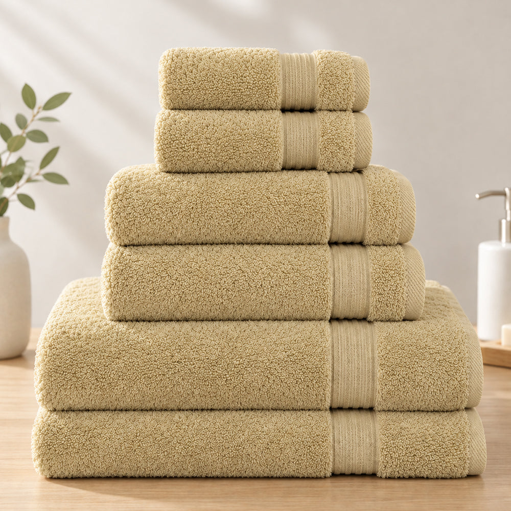 100% Cotton Bath Towel Set, 6 Piece Towel Set, Soft Absorbent Quick Dry| COZORVEL