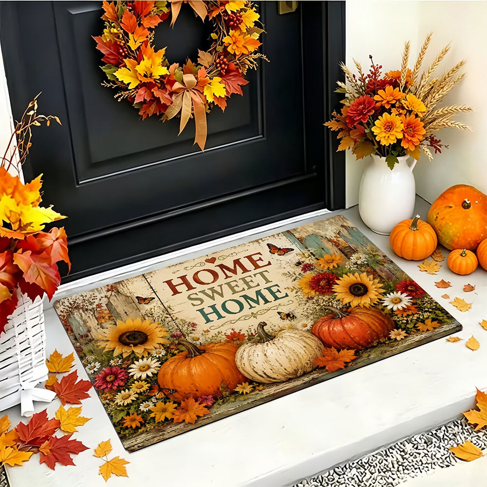 Halloween & Fall Festive Entrance Doormat Non-Slip Washable Indoor Floor Mat| COZORVEL