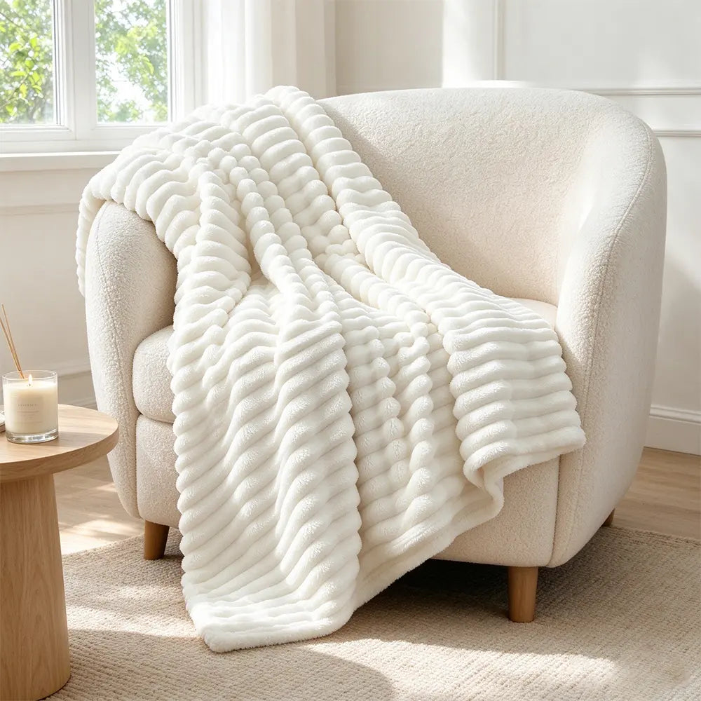 Cozy Plush Fleece Blanket Ultra-Soft Lightweight Room Decor | COZORVEL