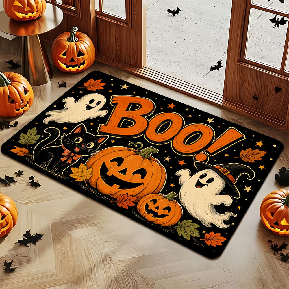Halloween & Fall Festive Entrance Doormat Non-Slip Washable Indoor Floor Mat| COZORVEL