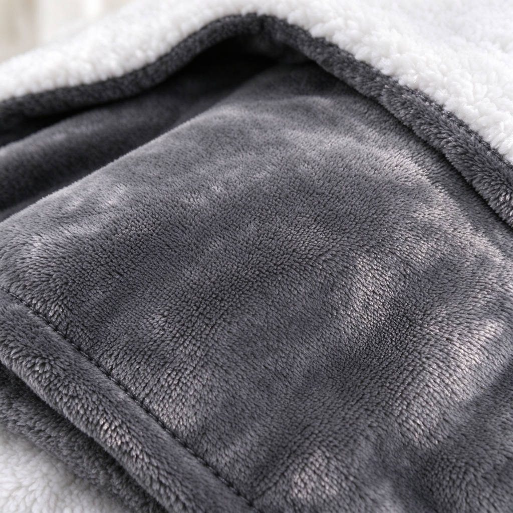 Double-Sided Sherpa Fleece Throw Blanket, Reversible Warm Flannel Sherpa Blanket | COZORVEL
