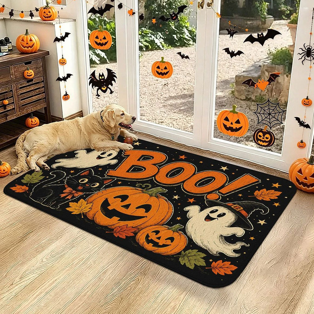 Halloween & Fall Festive Entrance Doormat Non-Slip Washable Indoor Floor Mat| COZORVEL