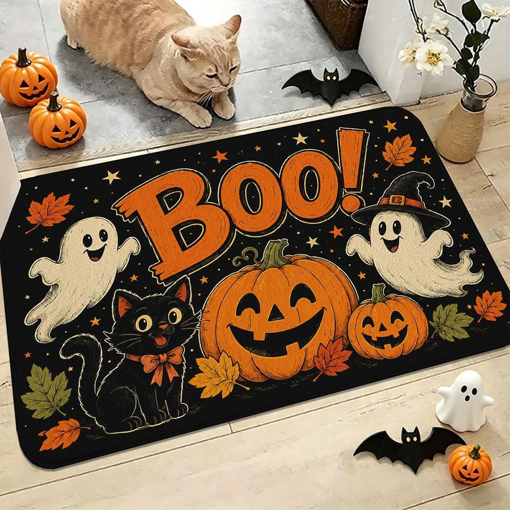 Halloween & Fall Festive Entrance Doormat Non-Slip Washable Indoor Floor Mat| COZORVEL