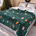 Christmas Sherpa Throw Blanket, Double-Sided Flannel Fleece Holiday Blanket | COZORVEL