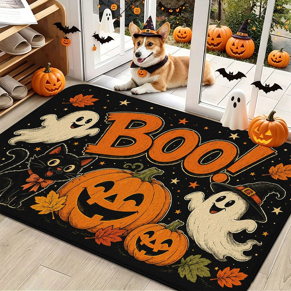 Halloween & Fall Festive Entrance Doormat Non-Slip Washable Indoor Floor Mat| COZORVEL