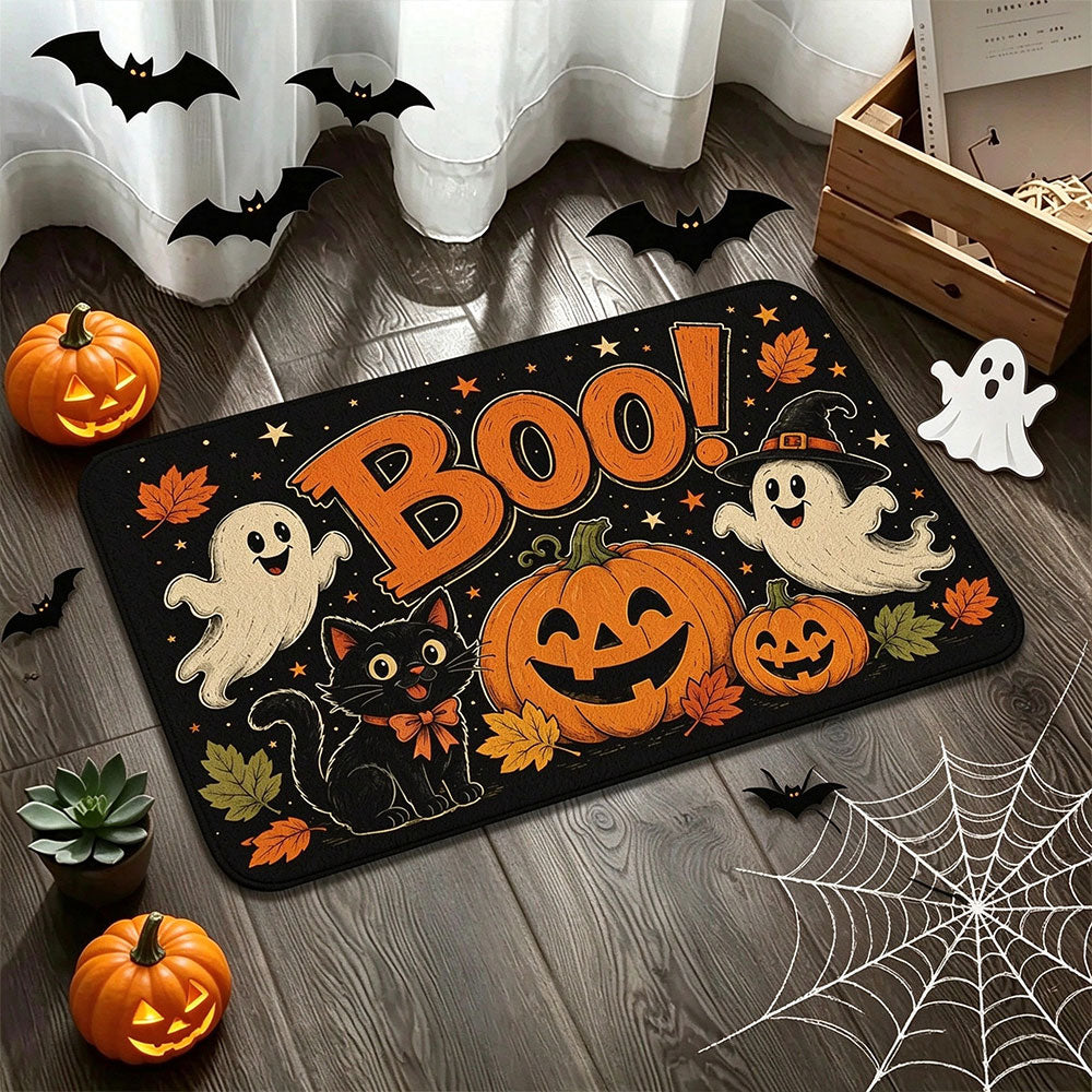 Halloween & Fall Festive Entrance Doormat Non-Slip Washable Indoor Floor Mat| COZORVEL