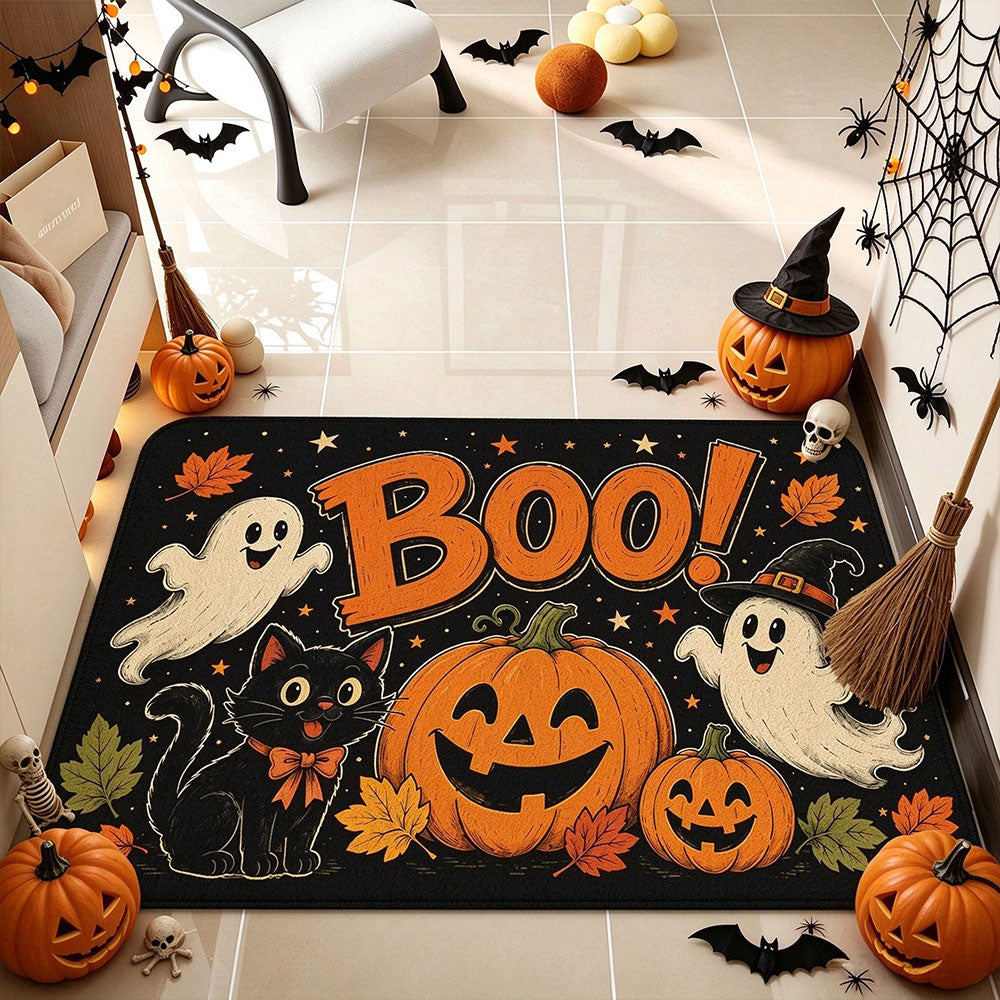 Halloween & Fall Festive Entrance Doormat Non-Slip Washable Indoor Floor Mat| COZORVEL