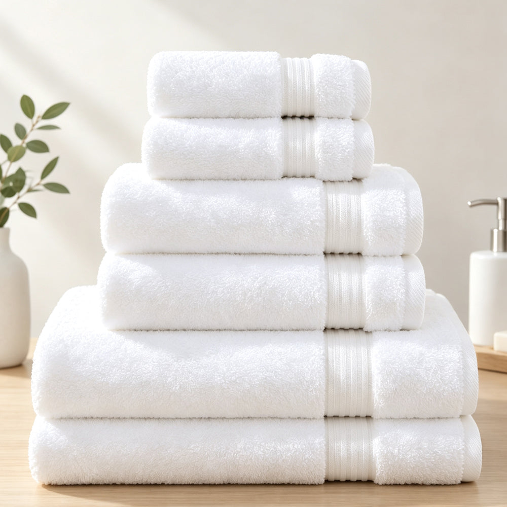 100% Cotton Bath Towel Set, 6 Piece Towel Set, Soft Absorbent Quick Dry| COZORVEL