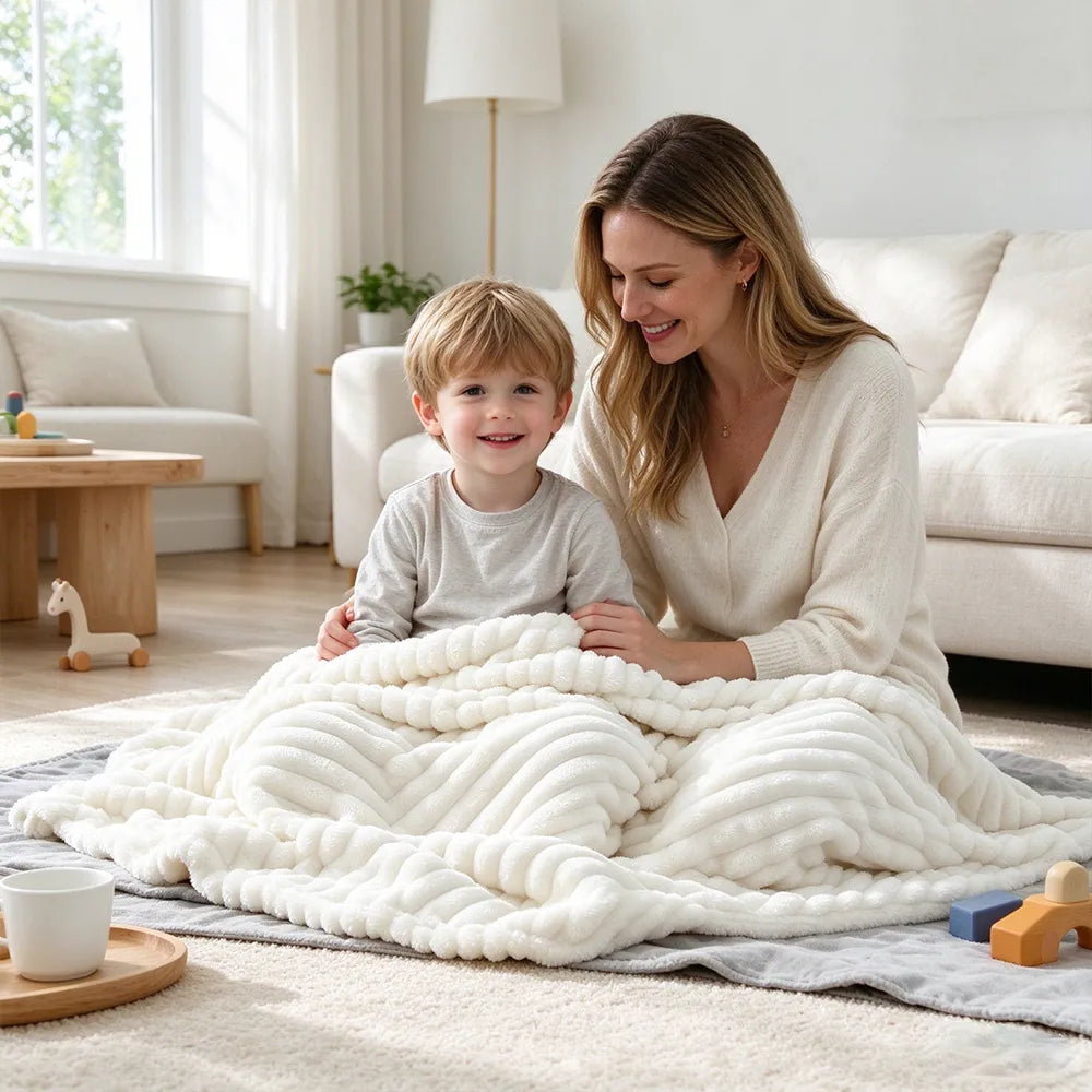 Cozy Plush Fleece Blanket Ultra-Soft Lightweight Room Decor | COZORVEL