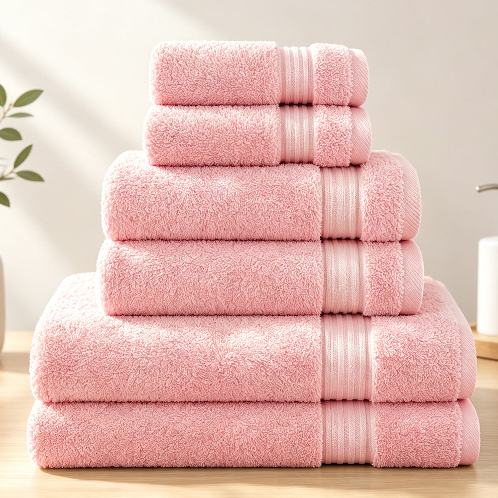 100% Cotton Bath Towel Set, 6 Piece Towel Set, Soft Absorbent Quick Dry| COZORVEL