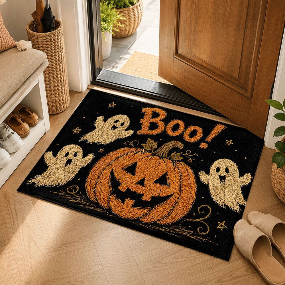 Halloween & Fall Festive Entrance Doormat Non-Slip Washable Indoor Floor Mat| COZORVEL