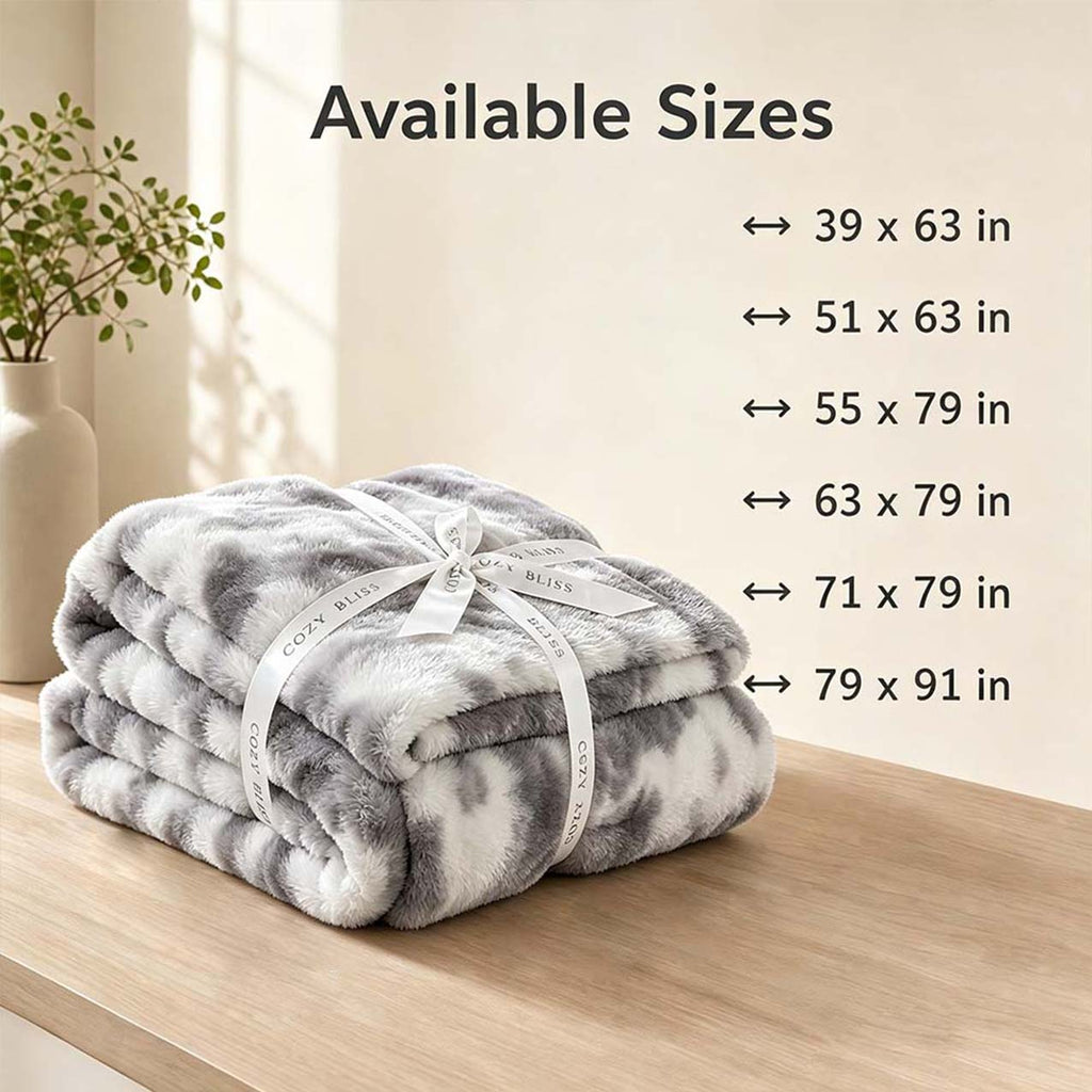Cozy Faux Fur Throw Blanket for Couch, Fuzzy Soft Plush Blanket| COZORVEL